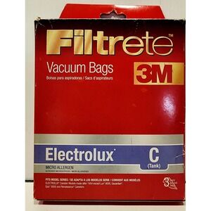 3M Filtrete Vacuum Bags Electrolux C (Tank) 3 Pack Micro Allergen  New 67706